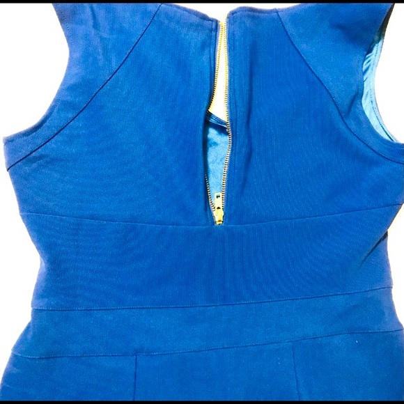 Blue strapped midi dress - Picture 4 of 7